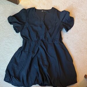 Stylish Black Puff Sleeve Dress